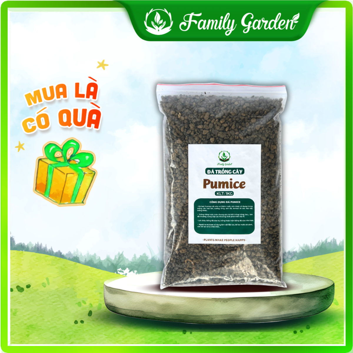 Túi 1kg đá bọt (Pumice stone) - Độc quyền Family Garden